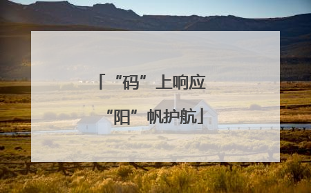 “码”上响应 “阳”帆护航