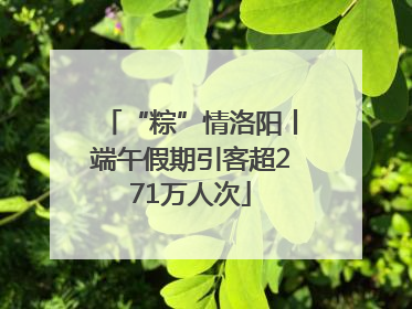 “粽”情洛阳丨端午假期引客超271万人次