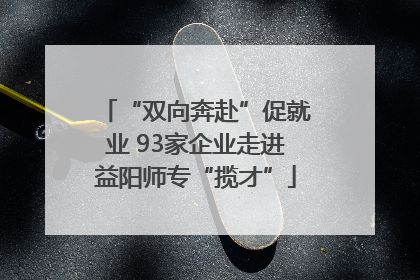 “双向奔赴”促就业 93家企业走进益阳师专“揽才”