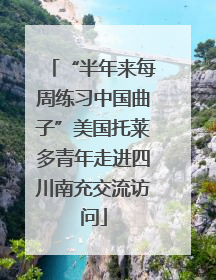 “半年来每周练习中国曲子”美国托莱多青年走进四川南充交流访问