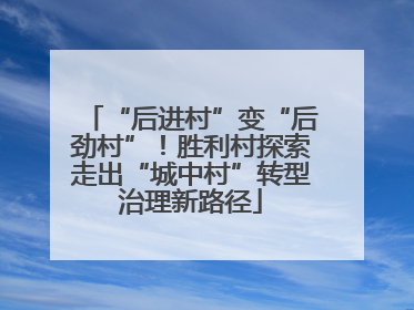 “后进村”变“后劲村”！胜利村探索走出“城中村”转型治理新路径