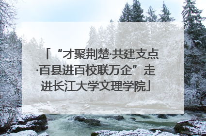 “才聚荆楚·共建支点·百县进百校联万企”走进长江大学文理学院