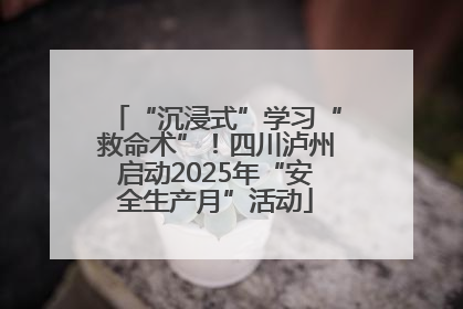 “沉浸式”学习“救命术”！四川泸州启动2025年“安全生产月”活动