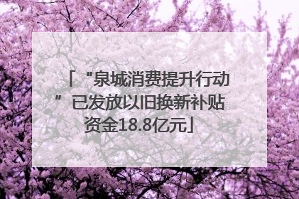 “泉城消费提升行动”已发放以旧换新补贴资金18.8亿元