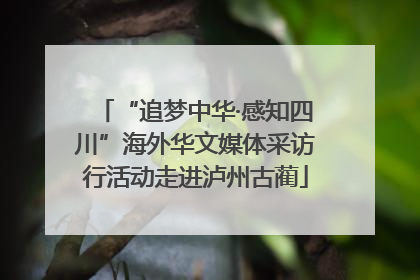 “追梦中华·感知四川”海外华文媒体采访行活动走进泸州古蔺