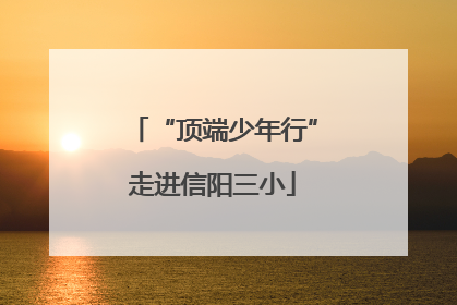“顶端少年行”走进信阳三小