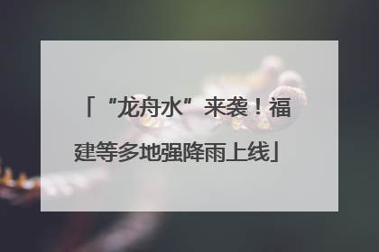 “龙舟水”来袭！福建等多地强降雨上线