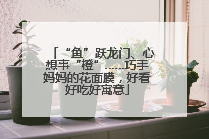 “鱼”跃龙门、心想事“橙”……巧手妈妈的花面膜，好看好吃好寓意