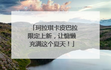 珂拉琪卡皮巴拉限定上新，让慵懒充满这个夏天！