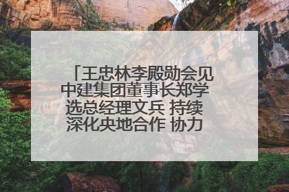 王忠林李殿勋会见中建集团董事长郑学选总经理文兵 持续深化央地合作 协力推动支点建设