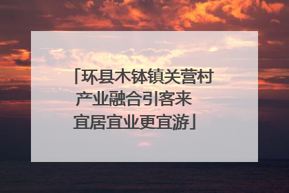 环县木钵镇关营村 产业融合引客来 宜居宜业更宜游