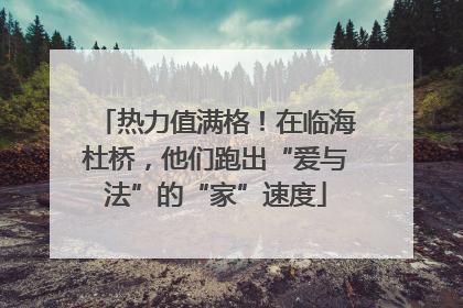 热力值满格！在临海杜桥，他们跑出“爱与法”的“家”速度