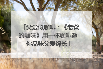 父爱似咖啡：《老爸的咖味》用一杯咖啡邀你品味父爱绵长