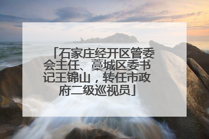石家庄经开区管委会主任、藁城区委书记王锦山，转任市政府二级巡视员
