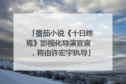 番茄小说《十日终焉》影视化导演官宣，将由许宏宇执导