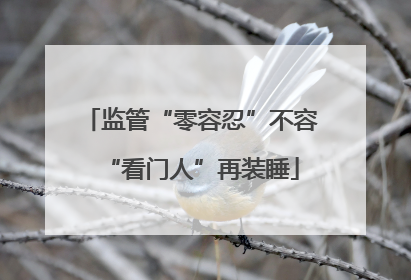 监管“零容忍”不容“看门人”再装睡