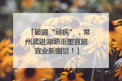破题“顽疾”，常州武进湖塘重塑宜居宜业新图景！