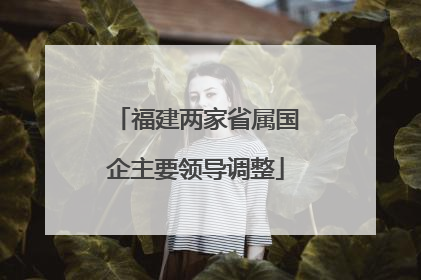 福建两家省属国企主要领导调整