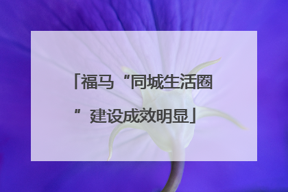 福马“同城生活圈”建设成效明显