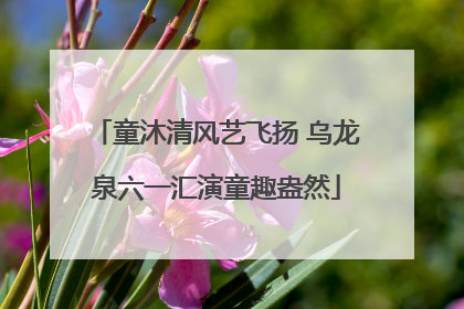童沐清风艺飞扬 乌龙泉六一汇演童趣盎然