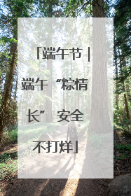 端午节｜端午“粽情长” 安全不打烊