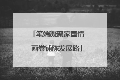 笔端凝聚家国情  画卷铺陈发展路
