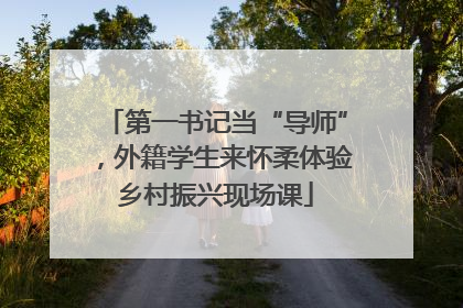 第一书记当“导师”，外籍学生来怀柔体验乡村振兴现场课