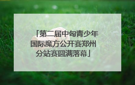 第二届中匈青少年国际魔方公开赛郑州分站赛圆满落幕