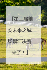 第二届雄安未来之城场景汇决赛来了！