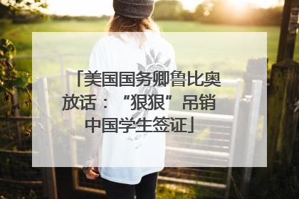 美国国务卿鲁比奥放话：“狠狠”吊销中国学生签证