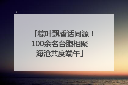 粽叶飘香话同源！100余名台胞相聚海沧共度端午