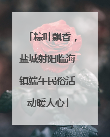 粽叶飘香，盐城射阳临海镇端午民俗活动暖人心