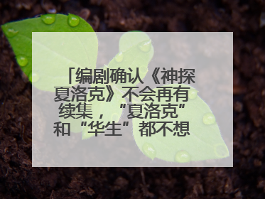 编剧确认《神探夏洛克》不会再有续集，“夏洛克”和“华生”都不想再出演了