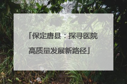 保定唐县：探寻医院高质量发展新路径