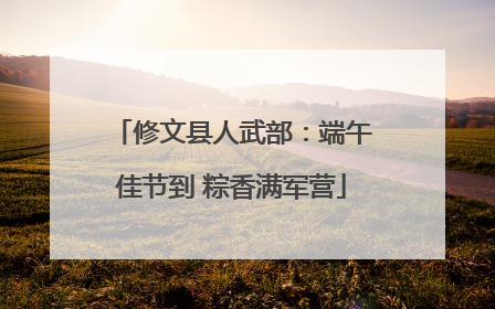 修文县人武部：端午佳节到 粽香满军营