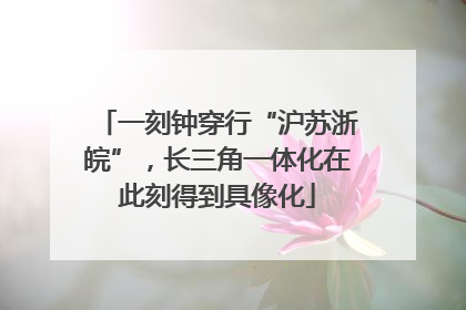 一刻钟穿行“沪苏浙皖”，长三角一体化在此刻得到具像化