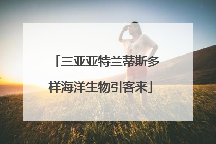 三亚亚特兰蒂斯多样海洋生物引客来