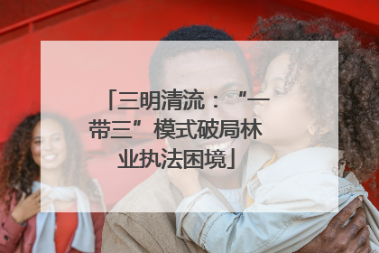 三明清流：“一带三”模式破局林业执法困境