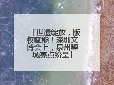 世遗绽放，版权赋能！深圳文博会上，泉州鲤城亮点纷呈