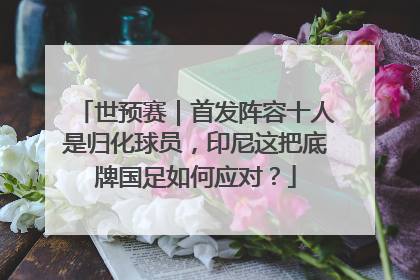 世预赛｜首发阵容十人是归化球员，印尼这把底牌国足如何应对？