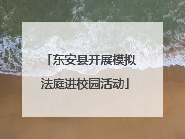 东安县开展模拟法庭进校园活动