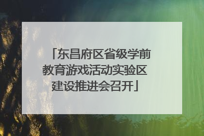 东昌府区省级学前教育游戏活动实验区建设推进会召开