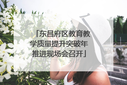 东昌府区教育教学质量提升突破年推进现场会召开