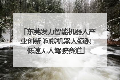 东莞发力智能机器人产业创新 狗熊机器人领跑低速无人驾驶赛道