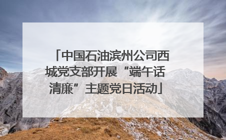 中国石油滨州公司西城党支部开展“端午话清廉”主题党日活动