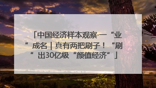 中国经济样本观察·一“业”成名｜真有两把刷子！“刷”出30亿级“颜值经济”