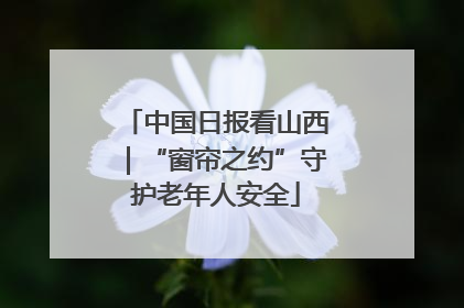 中国日报看山西｜“窗帘之约”守护老年人安全