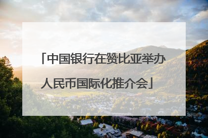 中国银行在赞比亚举办人民币国际化推介会