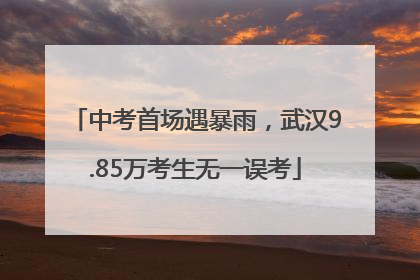 中考首场遇暴雨，武汉9.85万考生无一误考