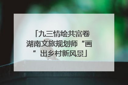 九三情绘共富卷 湖南文旅规划师“画”出乡村新风景
